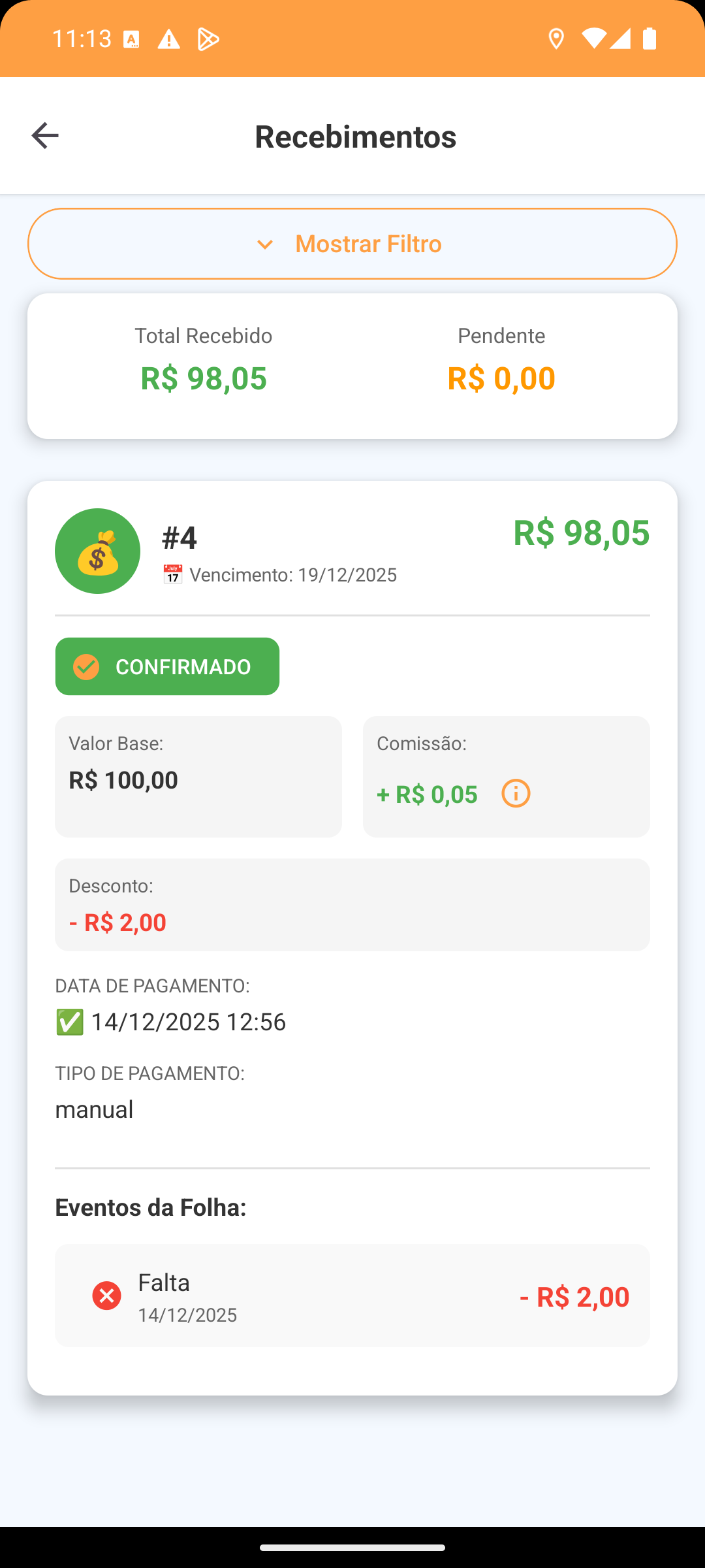 App do Entregador - Tela 5